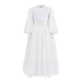 AMAYA TEEN TULLE SLEEVE GATHERED WAIST GOWN